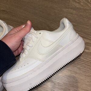 WORN ONCE Nike Court Vision Alta White Sneakers Women’s